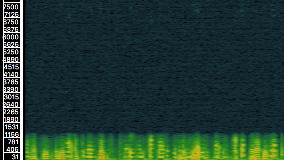 Spectrogram of 64 random generated speech windows using WGAN with RConv Generator